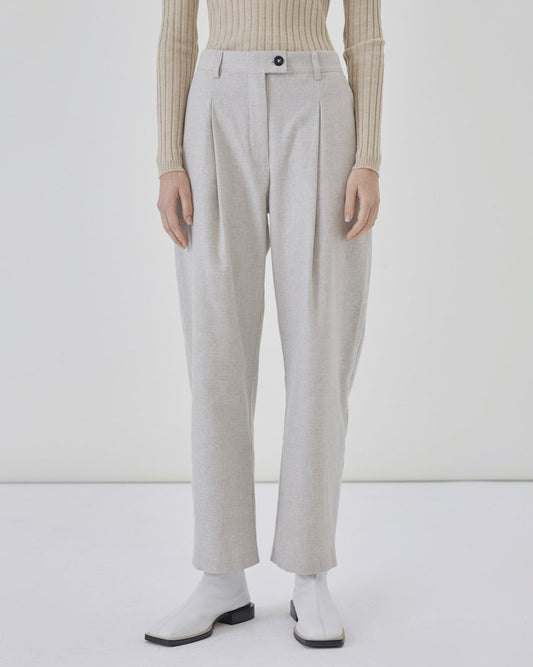 Palmer Trousers in Light Grey Recycled Cotton