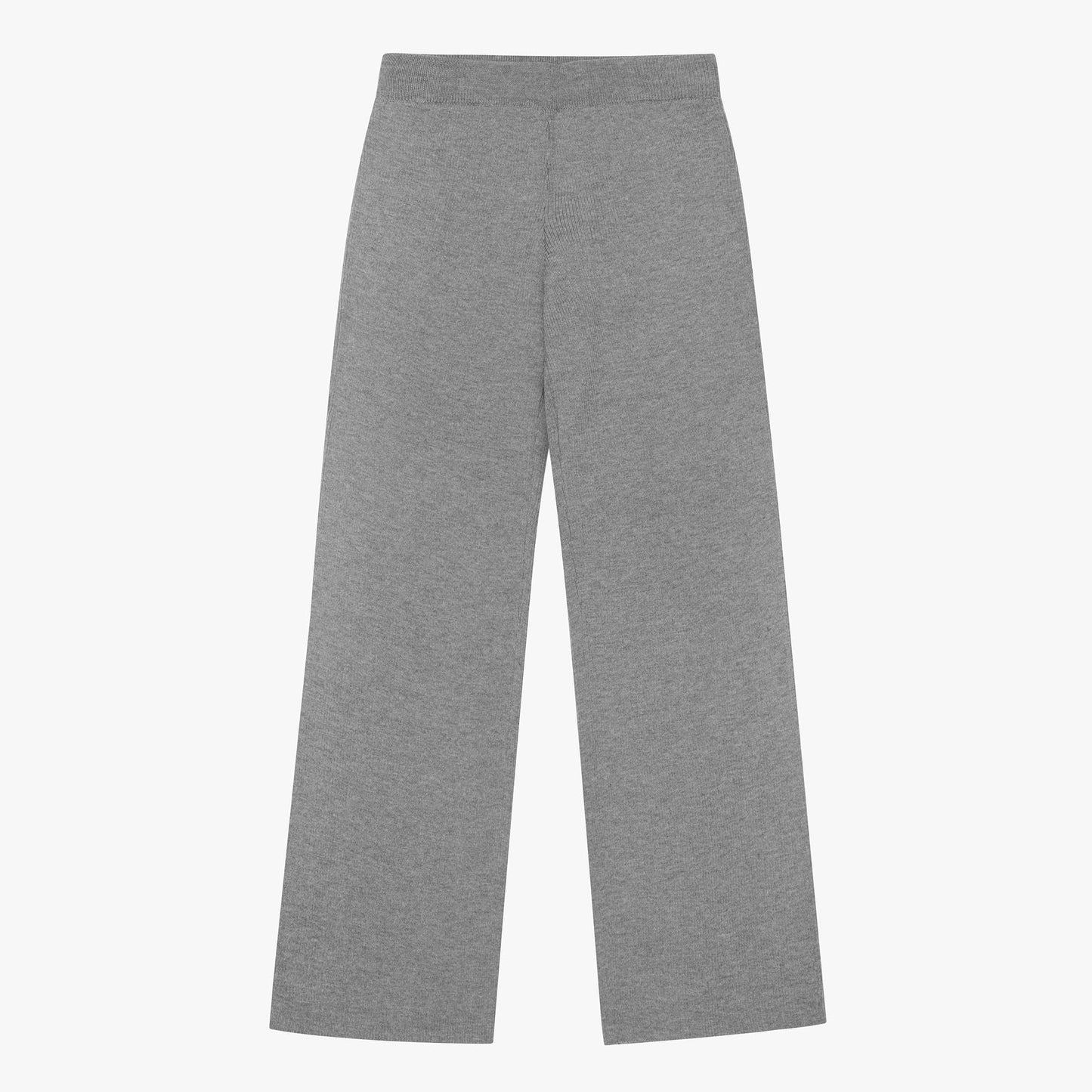 Ribbed Merino Trousers in Grey