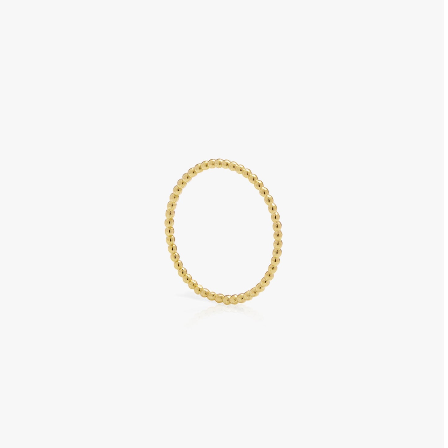 Skinny Ball Gold Stacking Ring