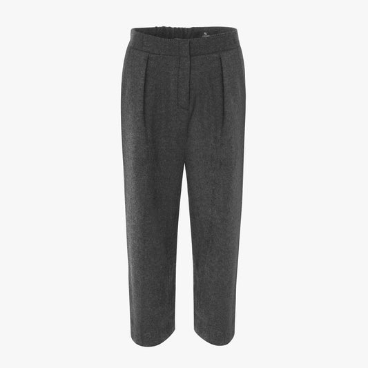 Cropped Wide Leg Trousers in Grey