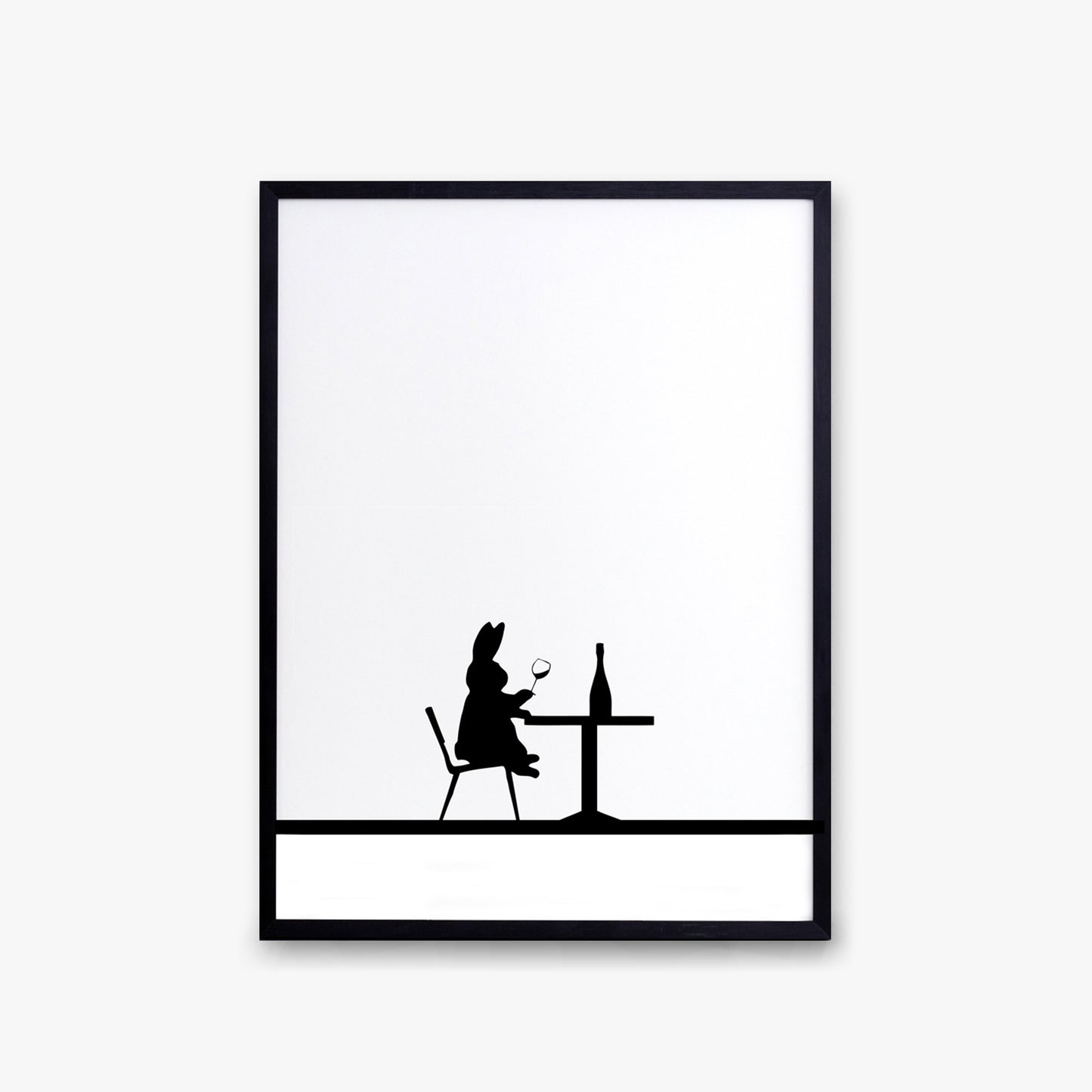 Wine Tasting Rabbit Print