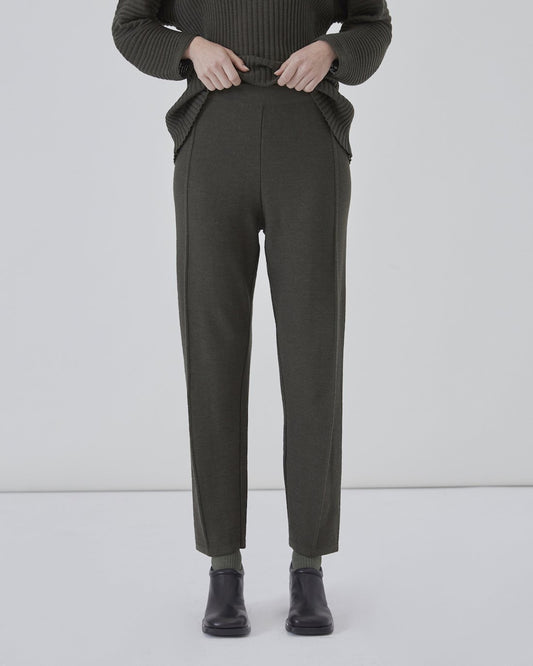 Palla Knitted Trousers in Dark Green