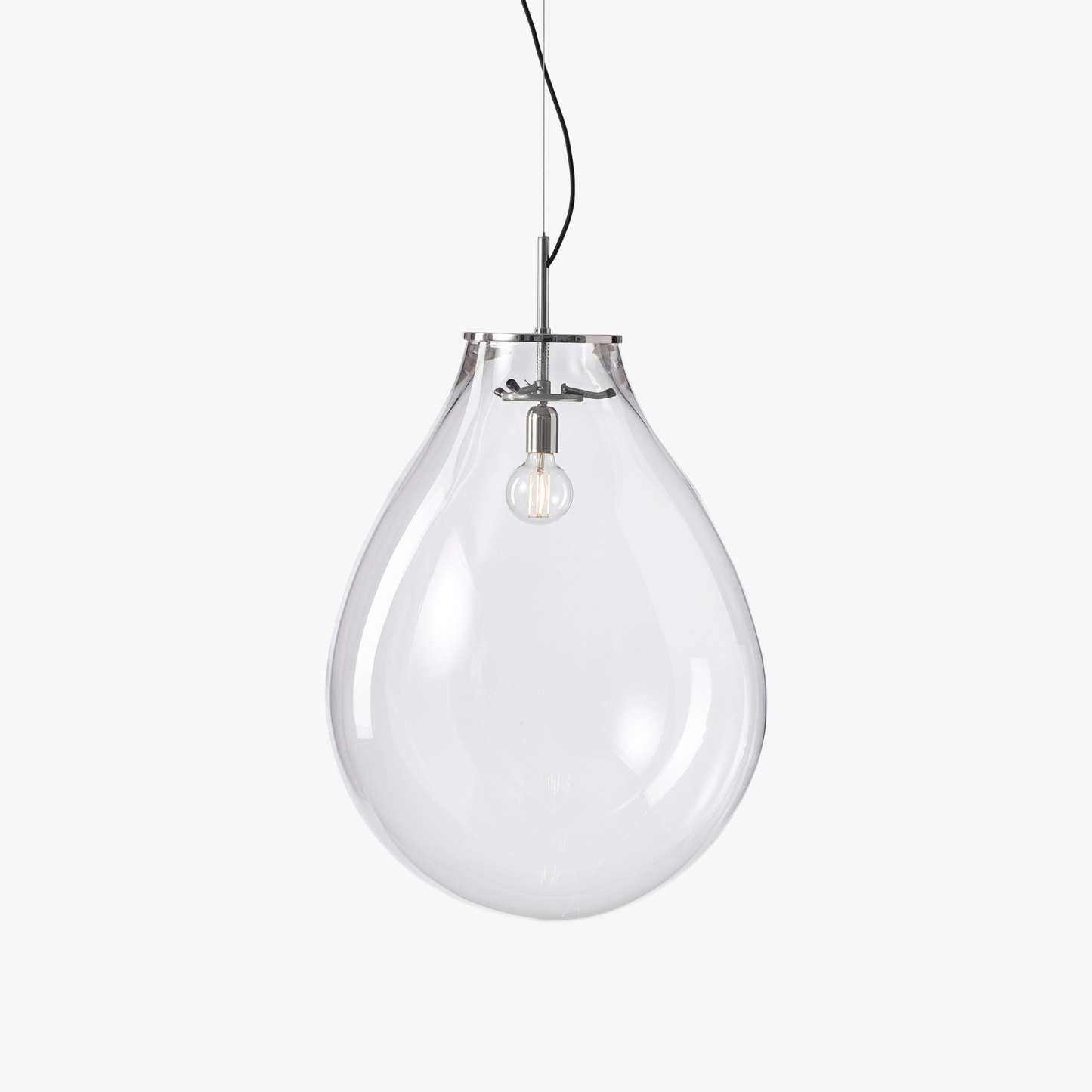 Crystal Tim Pendant in Silver, Large