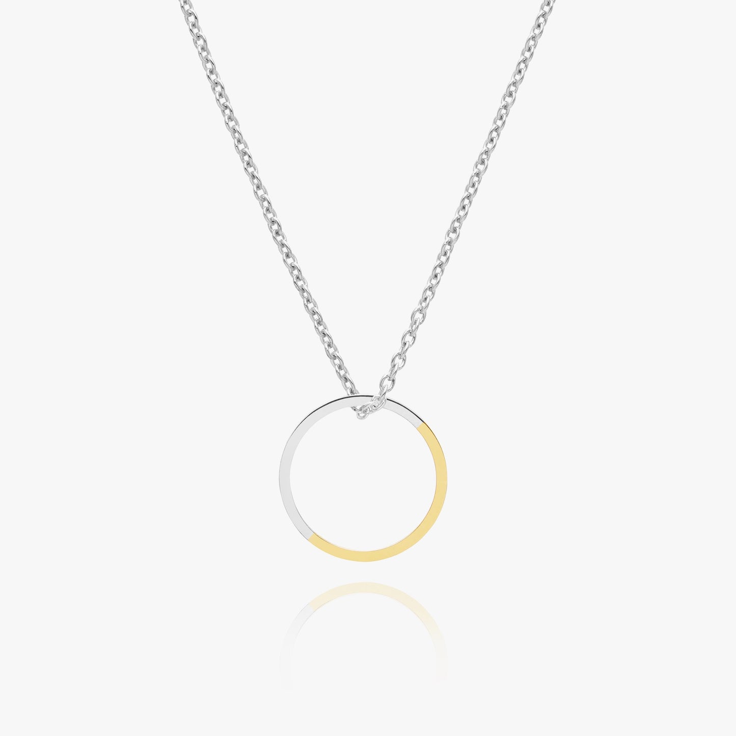 Two-Tone Circle Necklace