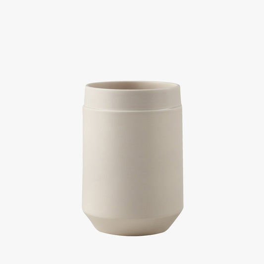 Tall Matt Greige Ceramic Vase
