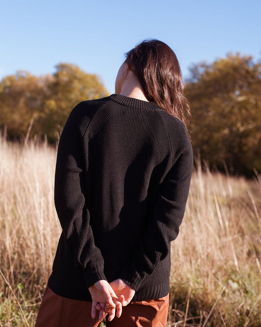 Jasper Merino Sweater in Charcoal