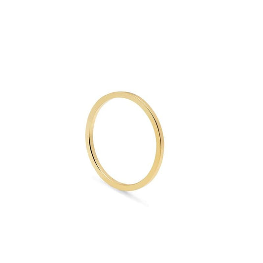 Skinny Square Gold Stacking Ring