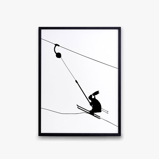 Ski Lift Rabbit Print