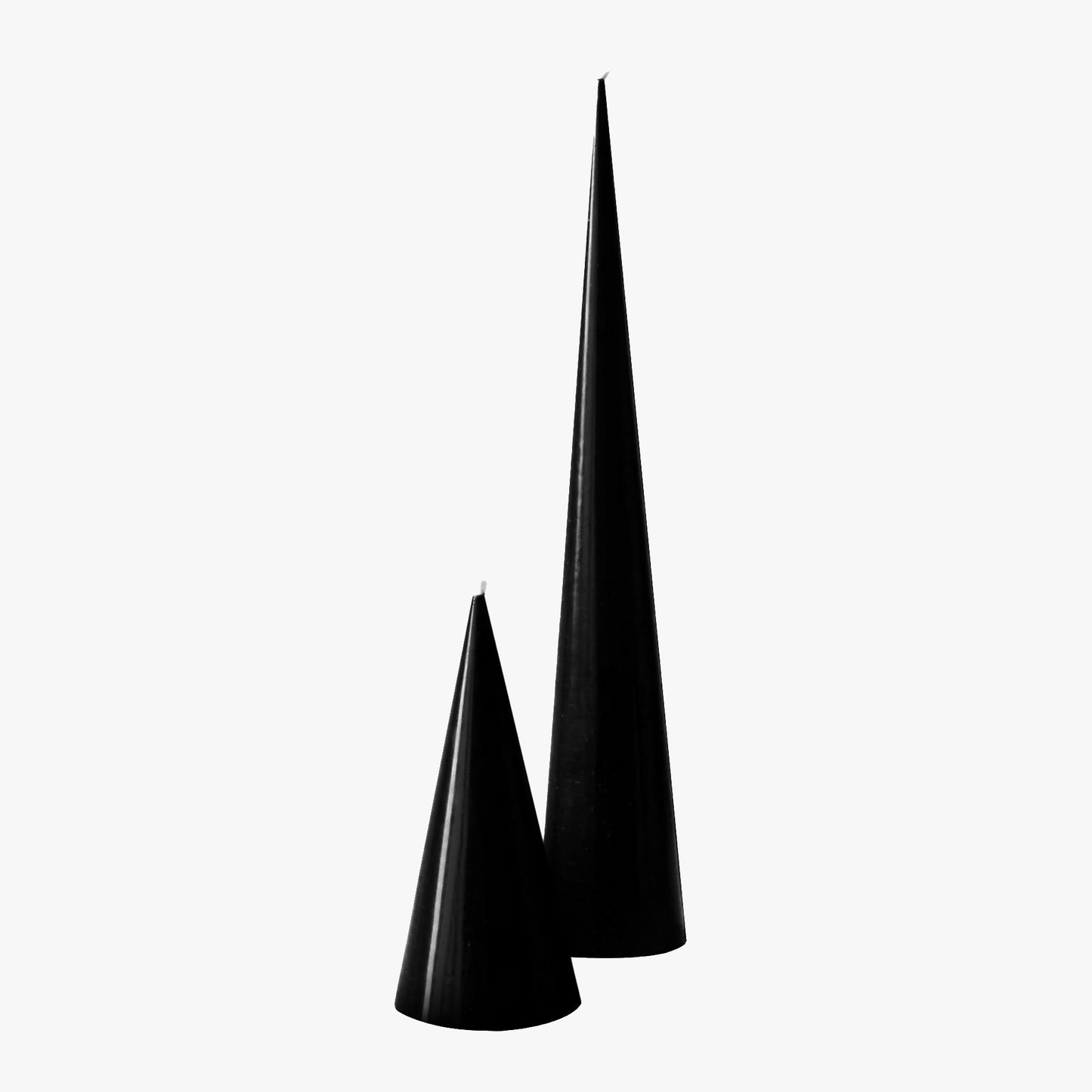 Double Cone Candle Set in Black