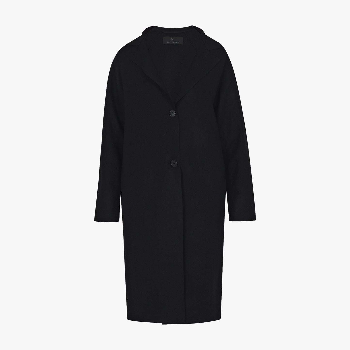 Structured Wool Coat in Deep Navy