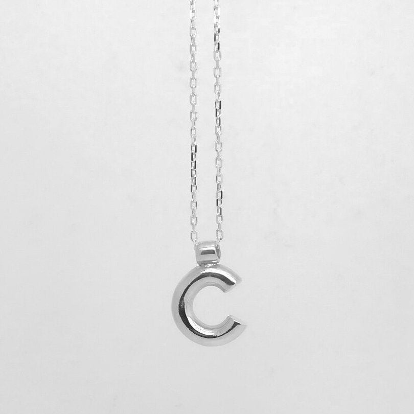'A' 'C' 'E' 'S' Initial Pendant in Silver