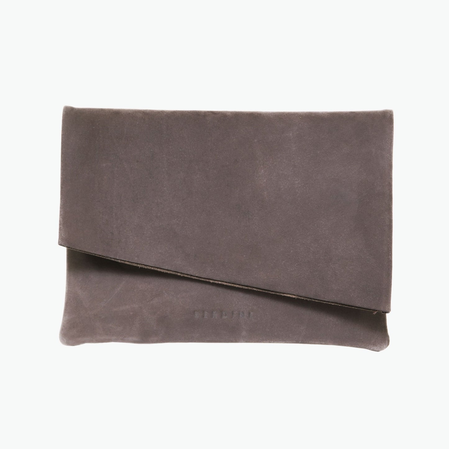 Leather Fold Clutch in Chocolate