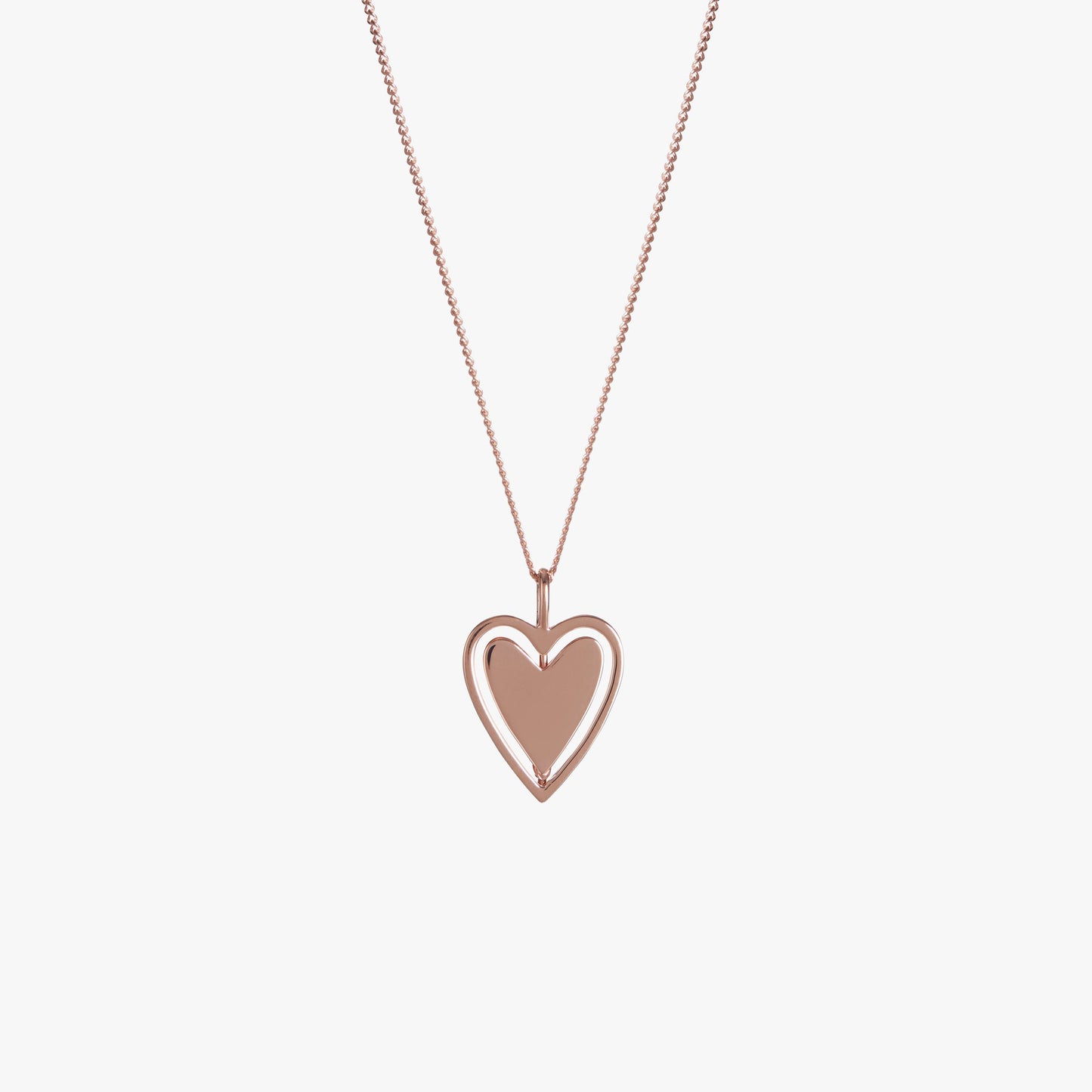 Spinning Around Heart Necklace