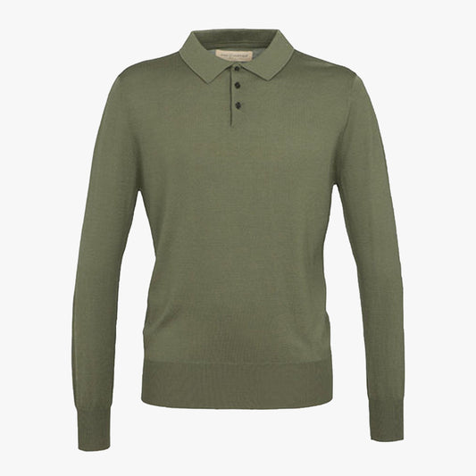 Long Sleeve Merino Polo Shirt