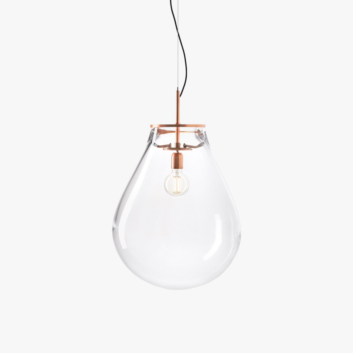 Crystal Tim Pendant in Copper, Medium