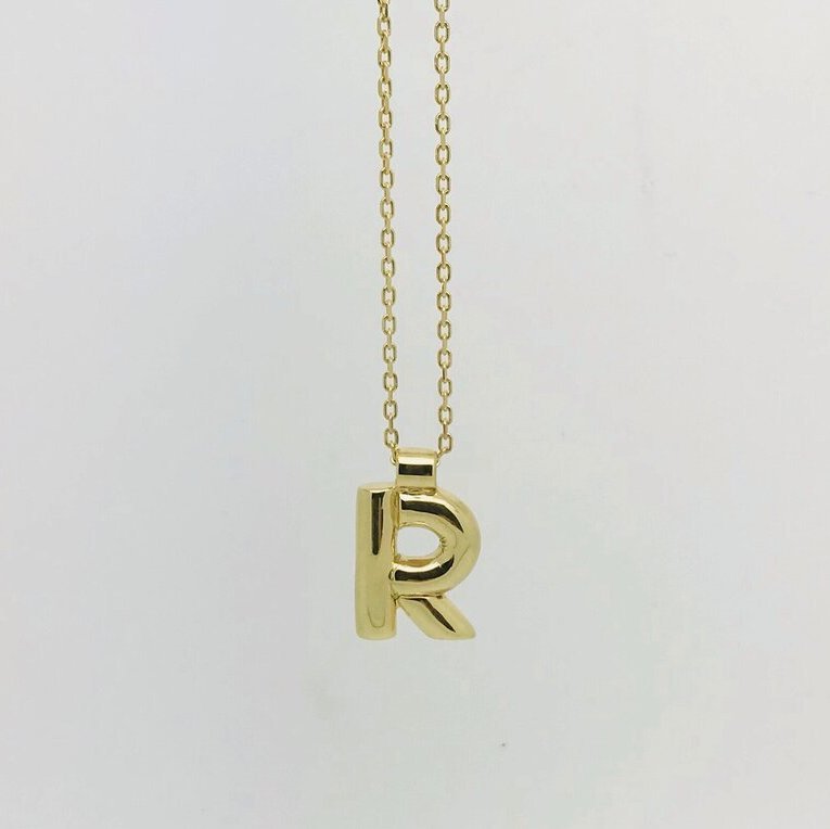 'J' 'O' 'R' 'S' Initial Pendant in Gold