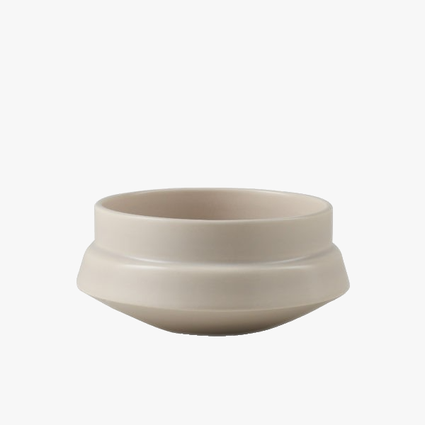 Matt Greige Ceramic Bowl
