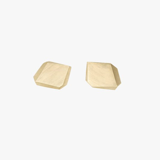 FIONN Solid Gold Rock Studs