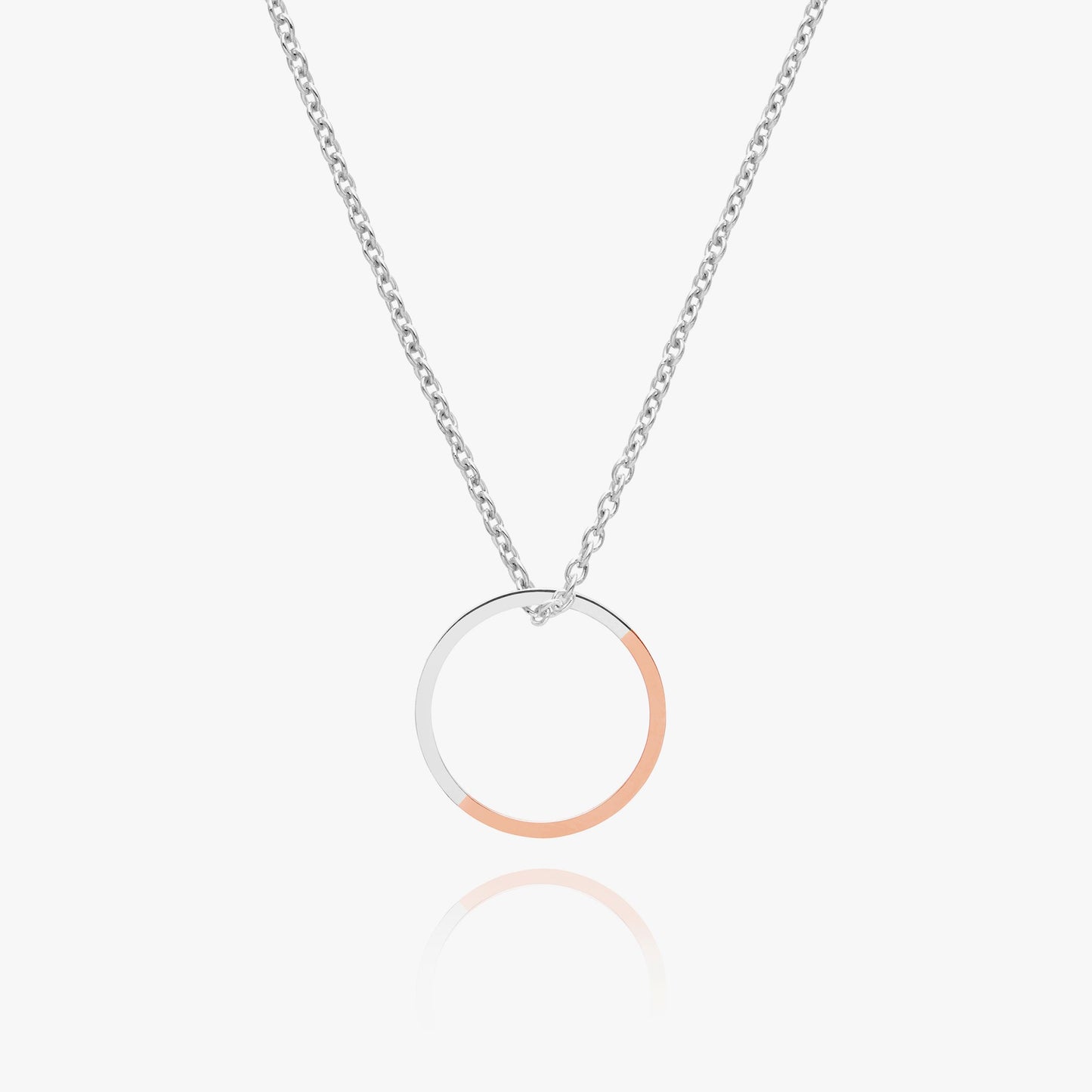 Two-Tone Circle Necklace