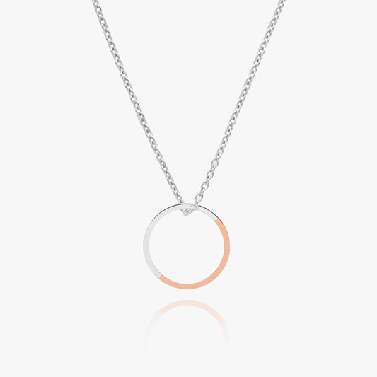Two-Tone Circle Necklace