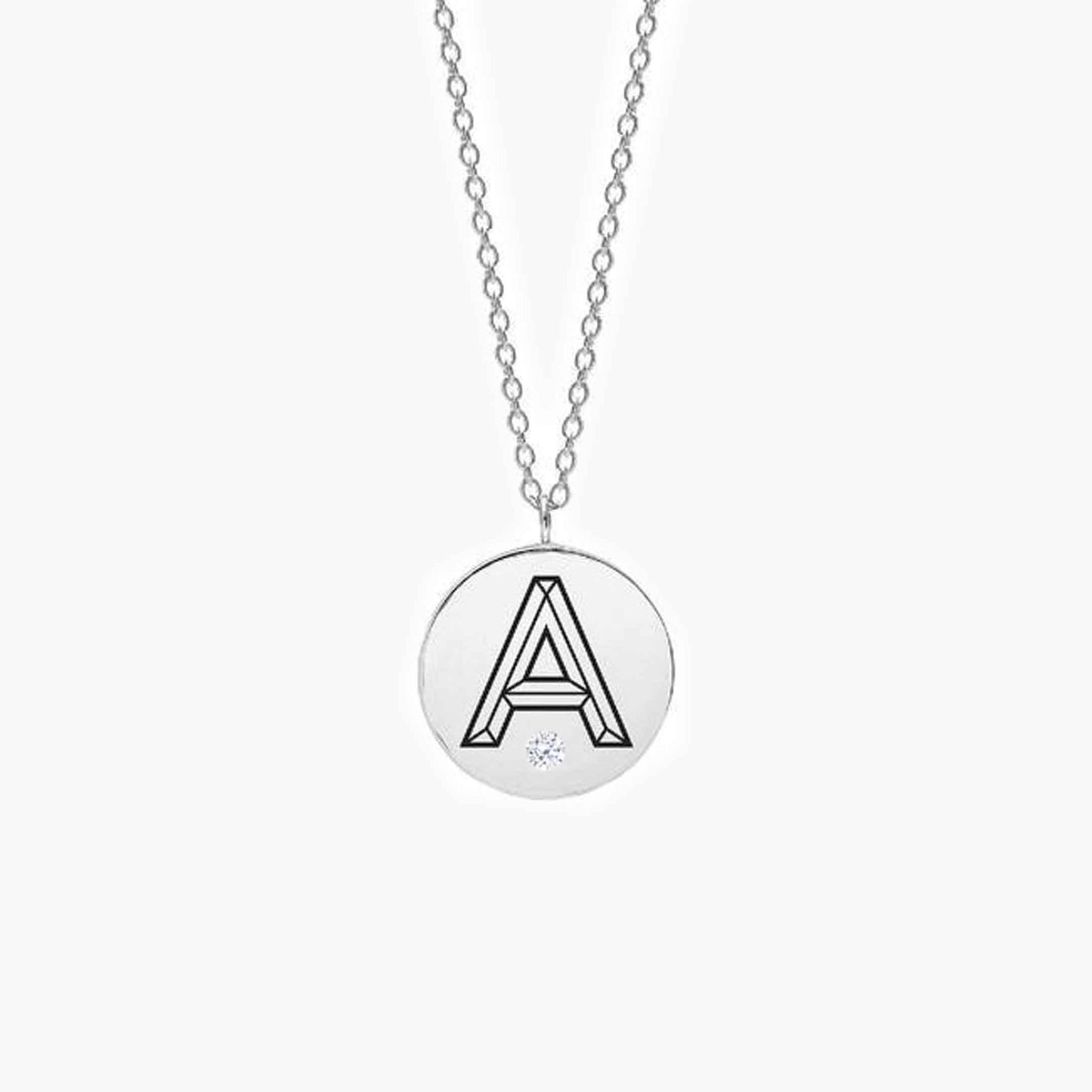 Facett Initial A Pendant - Diamond