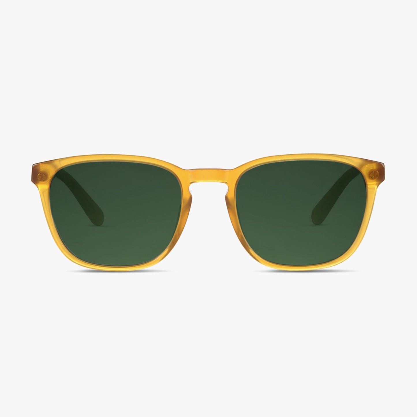 Bowery Amber Sunglasses with Green Lenses