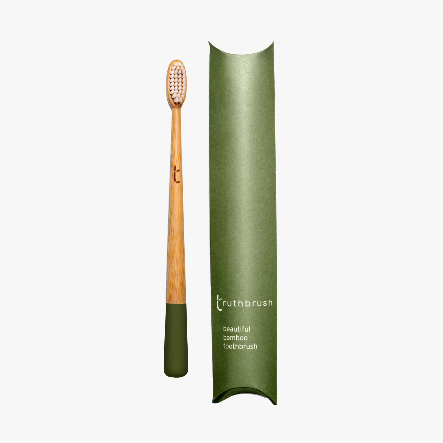 Bamboo Toothbrush in Moss Green