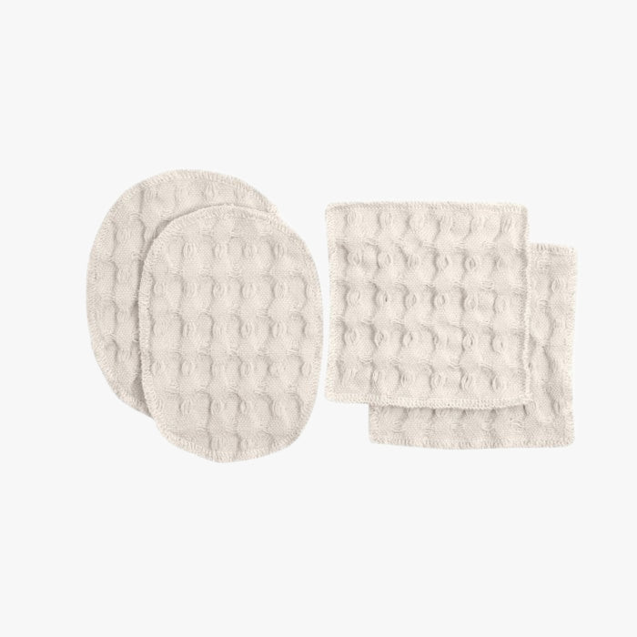 Waffle Makeup Pads in Stone - Set of 4