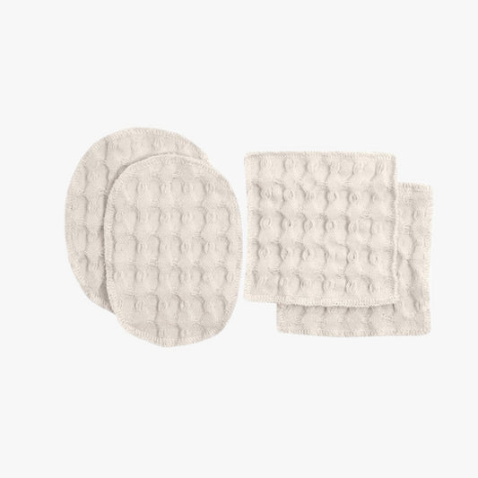 Waffle Makeup Pads in Stone - Set of 4