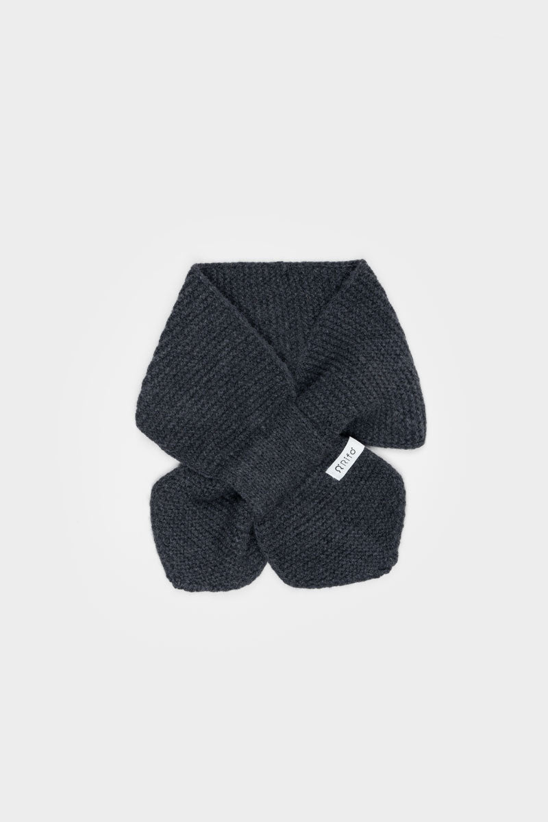 Britta Recycled Cashmere Neck Scarf in Anthracite Grey