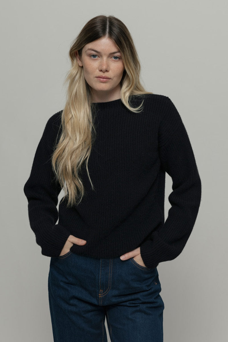 Melissa Recycled Cashmere Sweater in Black