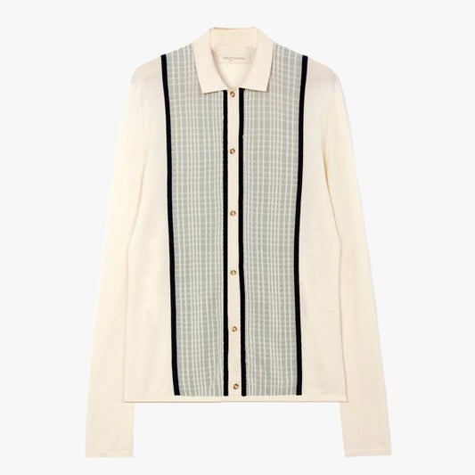 Knitted Patterned Merino Shirt