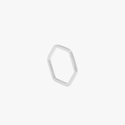 Hexagon Silver Ring