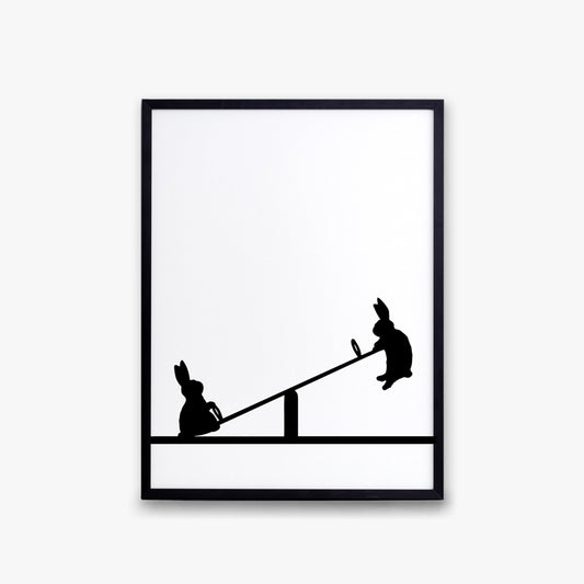 Seesaw Rabbit Print