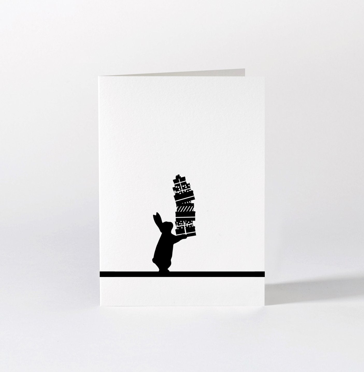 Present Giving Rabbit Card