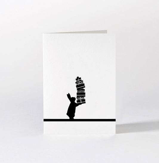 Present Giving Rabbit Card