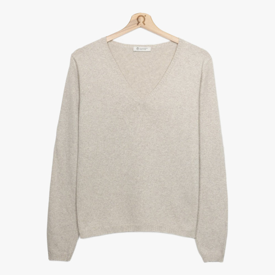 Arianna Recycled Cotton Sweater in Beige