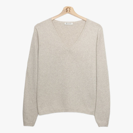 Arianna Recycled Cotton Sweater in Beige