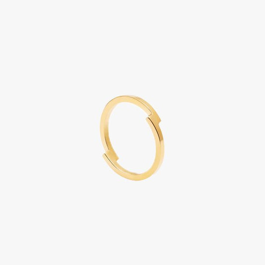 Double Arc Gold Ring