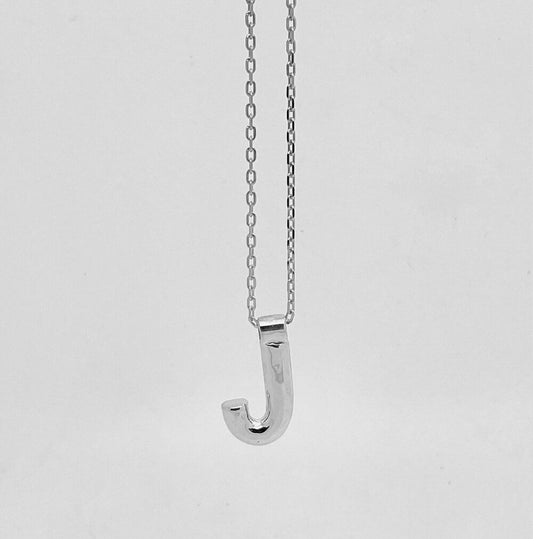 'J' 'L' 'O' 'R' Initial Pendant in Silver