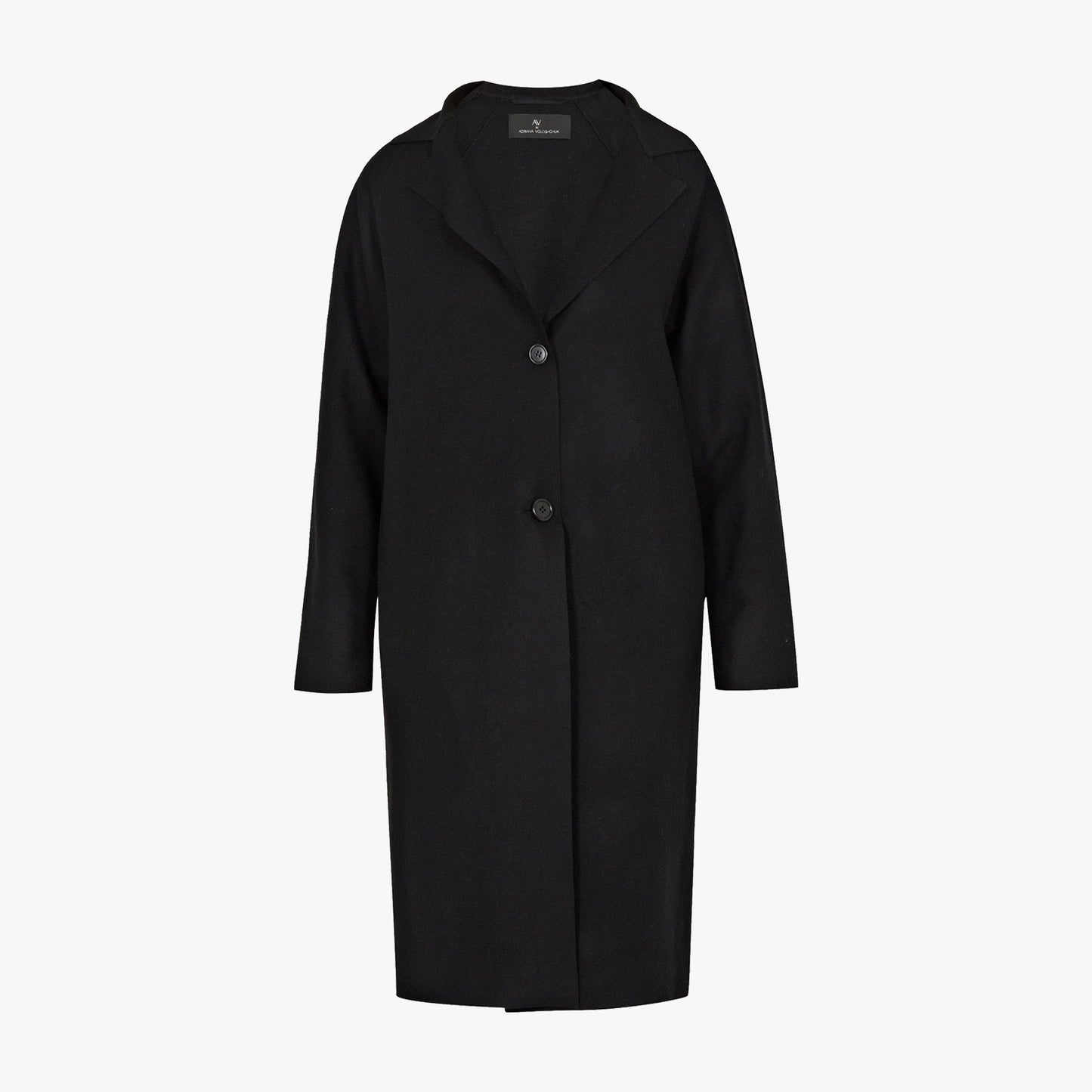Structured Wool Coat in Black
