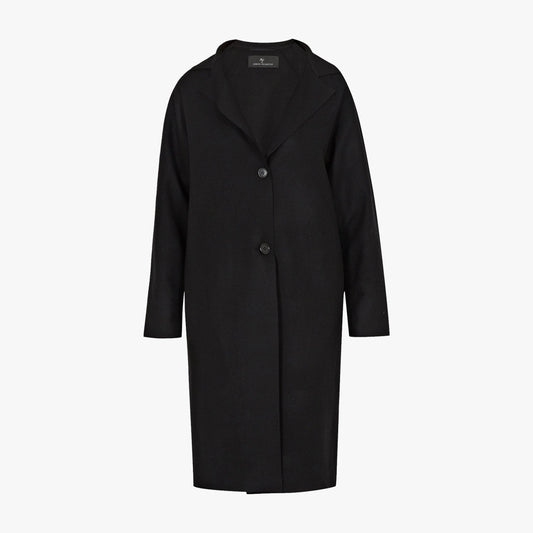 Structured Wool Coat in Black