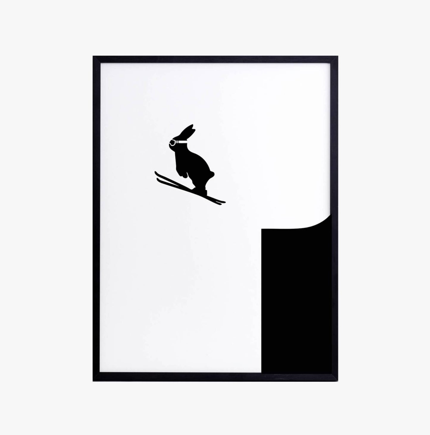 Ski Jumping Rabbit Print