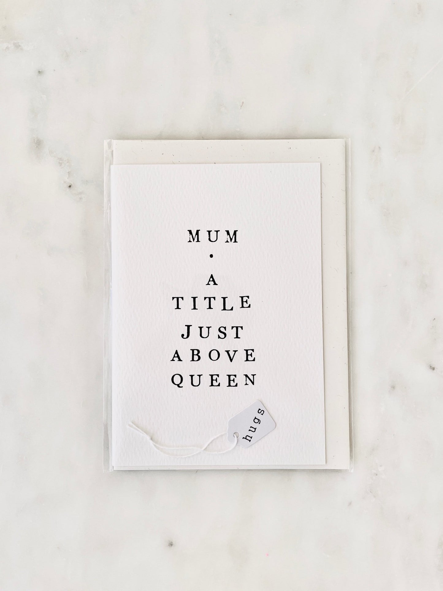 Mum A Title Just Above Queen Card