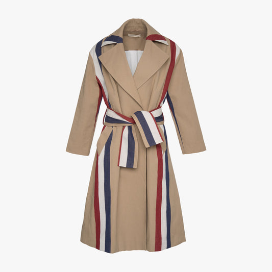 Stripe Trench Coat