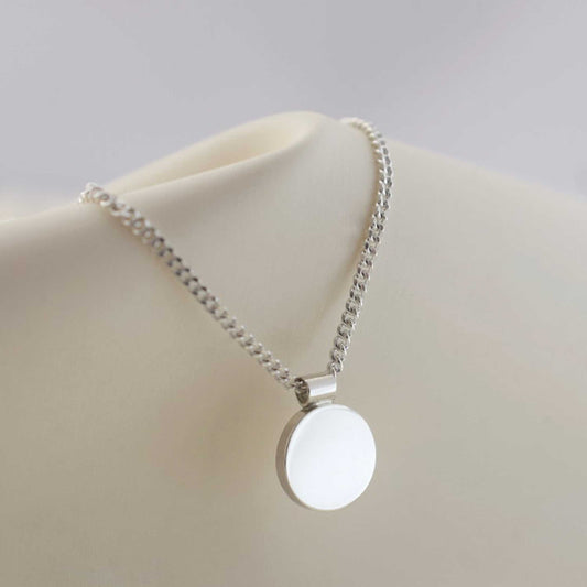 AMA Disc Silver Necklace