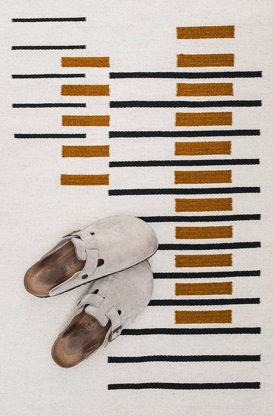 Parallel Accent Rug Off White