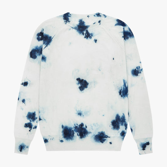 Goa Mens Ice Dye Cashmere Sweater in Blue