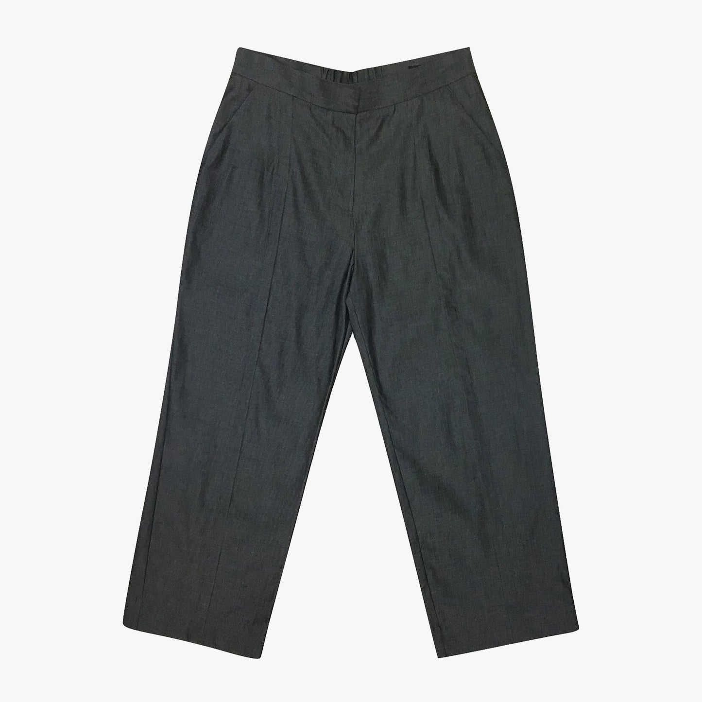 Cropped Coated Cotton Trousers