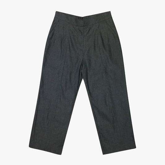 Cropped Coated Cotton Trousers